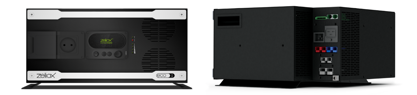 Zeliox ECO Power Supply front and rear view